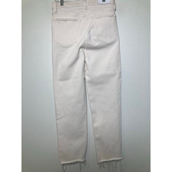 Re/Done Off White 70S Stove Pipe Ankle Jean with Raw Hem Sz 28 - Picture 2 of 3